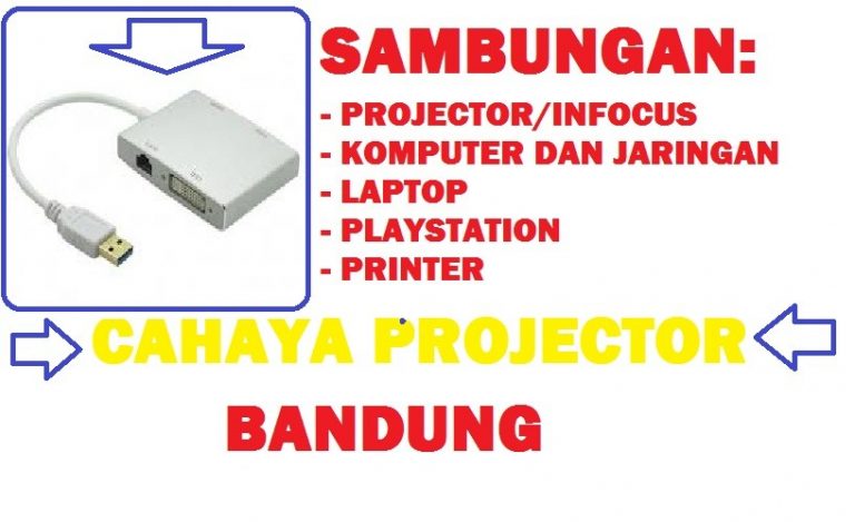 Sambungan Komputer Jaringan dan proyektor infocus - Cahaya Projector